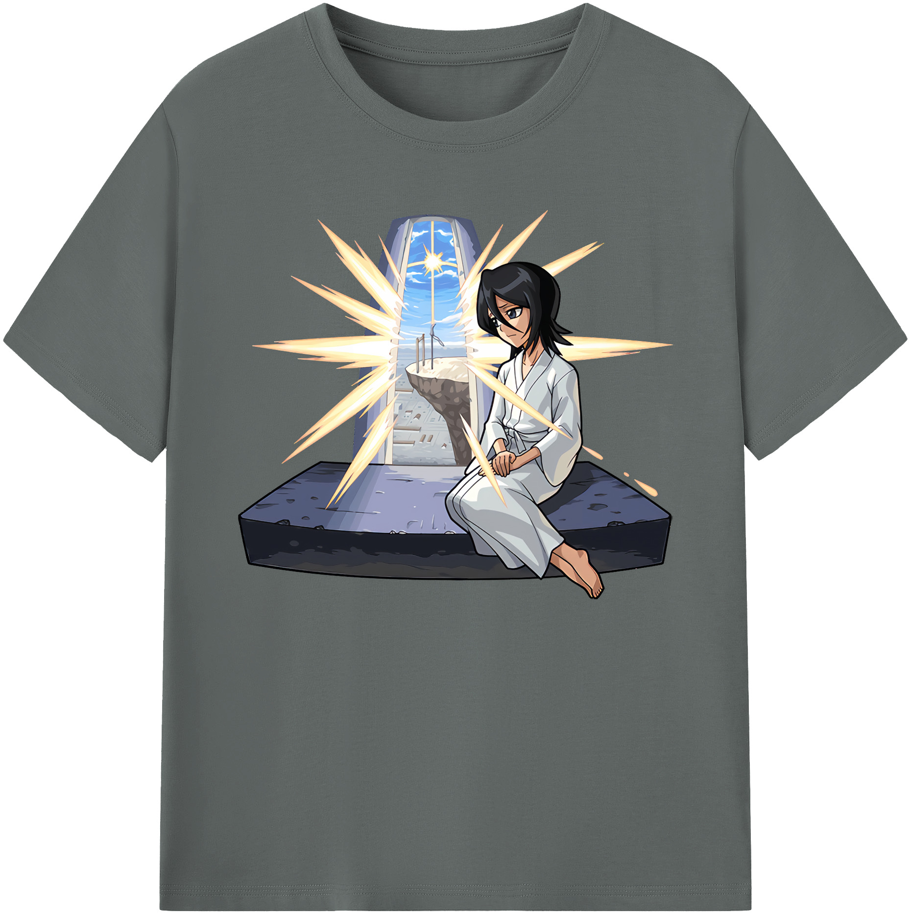 （画像用） ブリーチ 朽木ルキア BLEACH Kuchiki Rukia 綿100％ メンズ半袖Tシャツ｜肌触りやわらか＆通気性
